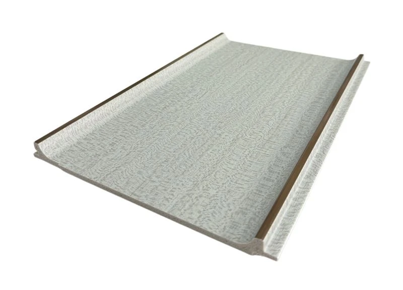 Panel de pared con ribete champán con textura de lino claro