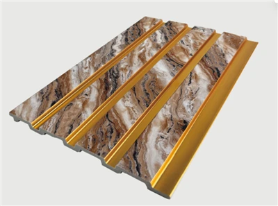 Panel de pared para el hogar de mármol brillante PS Golden Line